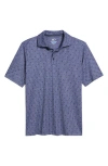 Johnston & Murphy Xc4® + Cool Degree™ Geo Print Performance Golf Polo In Icon/navy