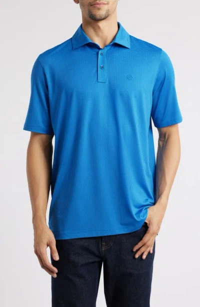 Johnston & Murphy Xc4® + Cool Degree™ Microprint Performance Golf Polo In Blue/navy