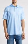 Johnston & Murphy Xc4® + Cool Degree™ Microprint Performance Golf Polo In Light Blue/white