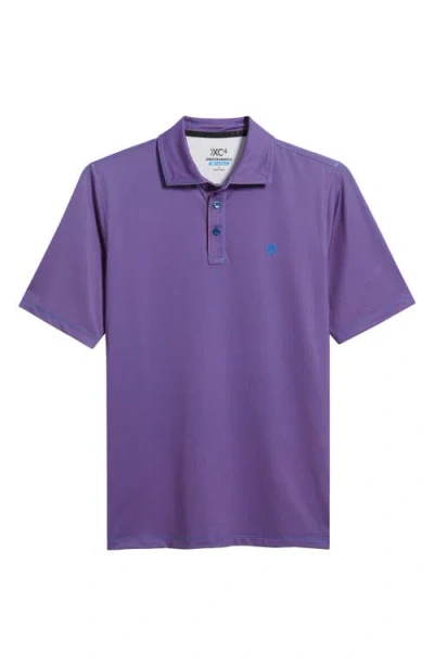 Johnston & Murphy Xc4® + Cool Degree™ Microprint Performance Golf Polo In Red/navy