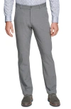 Johnston & Murphy Xc4 Flat Front Straight Leg Performance Pants In Grey