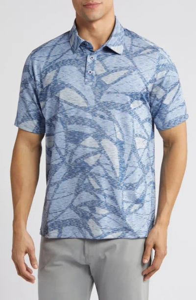 Johnston & Murphy Xc4® Geo Print Performance Polo In Blue