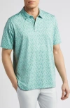 Johnston & Murphy Xc4® Guitar Print Performance Polo In Green