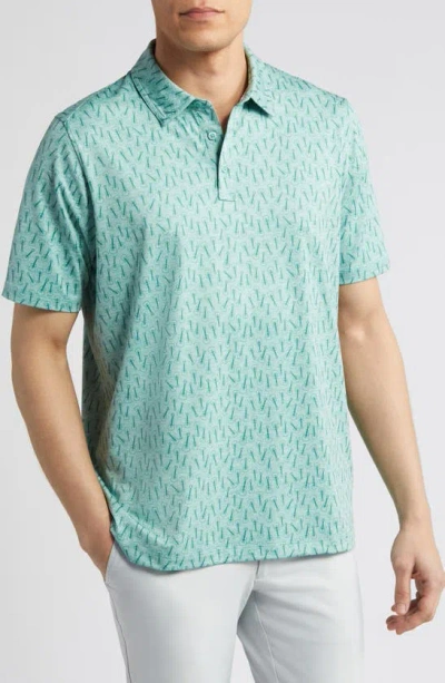 Johnston & Murphy Xc4® Guitar Print Performance Polo In Green