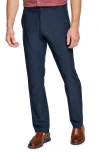 Johnston & Murphy Xc4 Performance Flat Front Pants In Blue