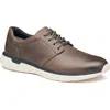 Johnston & Murphy Xc4 Prentiss 2 Plain Toe Shoe In Stone Oiled Full Grain
