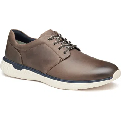 Johnston & Murphy Xc4 Prentiss 2 Plain Toe Shoe In Stone Oiled Full Grain