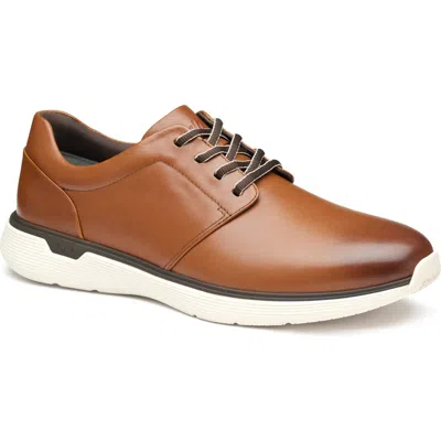 Johnston & Murphy Waterproof Xc4 Prentiss 2 Plain Toe Shoe In Tan Waterproof Full Grain