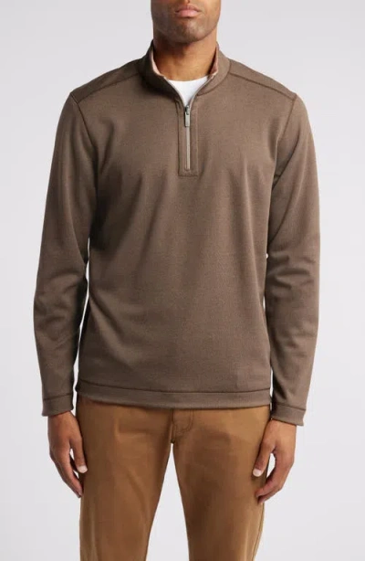 Johnston & Murphy Xc4® Reversible Performance Quarter Zip Pullover In Brown