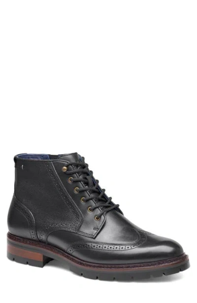 Johnston & Murphy Xcflex® Cade Wingtip Boot In Black