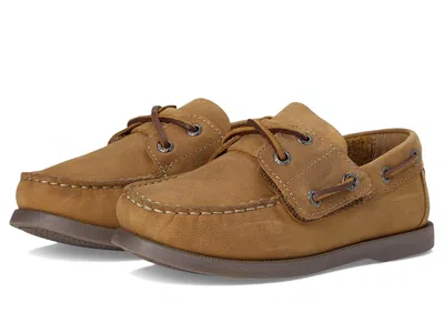 Johnston & Murphy Kids' Zeke Boat Shoes (toddler) Boys Shoes Light Tan Oiled Full Grain : 5 Toddler M, Leather