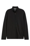 Johnston & Murphy Zip-up Sweatshirt In Black