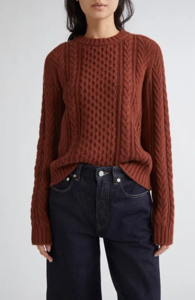 Johnstons Of Elgin Aran Cable Knit Cashmere Sweater