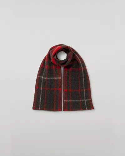 Johnstons Of Elgin Baird Red Brushed Cashmere-silk Scarf In Multi