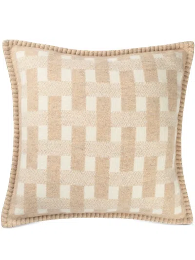 JOHNSTONS OF ELGIN BASKETWEAVE WOOL CUSHION