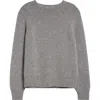 Johnstons Of Elgin Bay Cashmere & Cotton Crewneck Sweater In Gray
