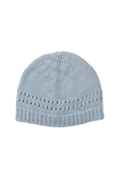 Johnstons Of Elgin Blue Cashmere Baby Beanie