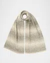 Johnstons Of Elgin Boucle Ombre Cashmere-blend Scarf In Fern
