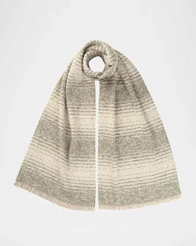 Johnstons Of Elgin Boucle Ombre Cashmere-blend Scarf In Neutral