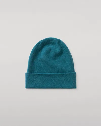Johnstons Of Elgin Braemar Green Cashmere Beanie In Blue