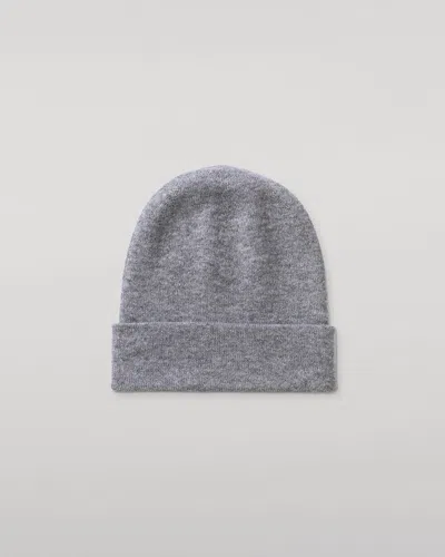 Johnstons Of Elgin Braemar Grey Cashmere Beanie In Gray