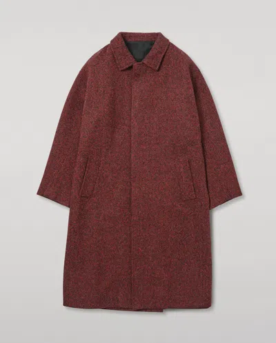 Johnstons Of Elgin Brodie Wool Car Coat | Red Herringbone In Brown