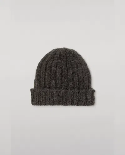 Johnstons Of Elgin Byrne Dark Grey Cashmere Silk Beanie