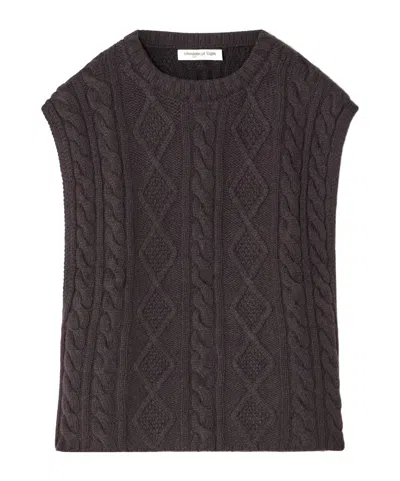 Johnstons Of Elgin Cable-knit Cashmere Tank In Black