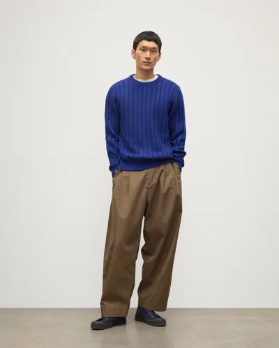 Johnstons Of Elgin Calder Blue Cable Cashmere Jumper In Gray