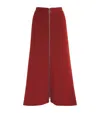Johnstons Of Elgin Cashmere A-line Skirt In Red