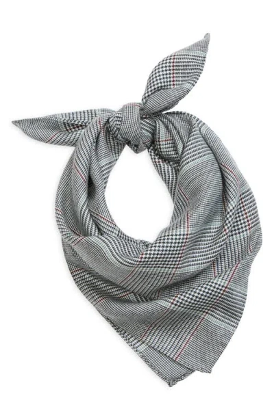 Johnstons Of Elgin Cashmere & Silk Square Scarf In Black White