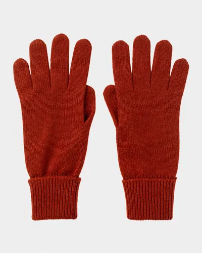 Johnstons Of Elgin Cashmere-blend Jersey Gloves In Red