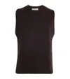 Johnstons Of Elgin Cashmere-blend Knitted Tank Top In Brown
