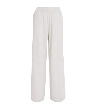 Johnstons Of Elgin Cashmere-blend Sweatpants In White