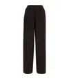 Johnstons Of Elgin Cashmere-blend Wide-leg Sweatpants In Black