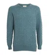 Johnstons Of Elgin Cashmere Cable-knit Sweater In Green