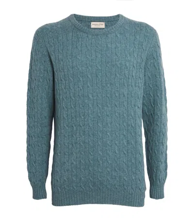 Johnstons Of Elgin Cashmere Cable-knit Sweater In Green