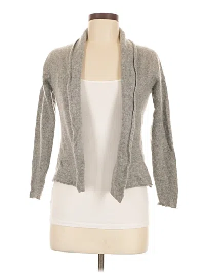 Pre-owned Johnstons Of Elgin Cashmere Cardigan Sweater In Gray