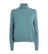 Johnstons Of Elgin Cashmere Classic Rollneck Sweater In Blue