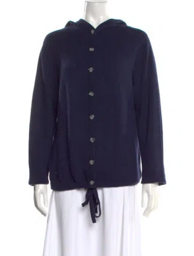 Pre-owned Johnstons Of Elgin Cashmere Crew Neck Sweater In Blue