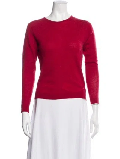 Pre-owned Johnstons Of Elgin Cashmere Crew Neck Sweater In Pink