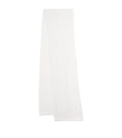 Johnstons Of Elgin Cashmere Crochet Stole In White
