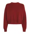 Johnstons Of Elgin Cashmere Cropped Sweater In Red