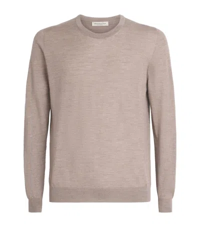 Johnstons Of Elgin Cashmere Fin Sweater In Neutral