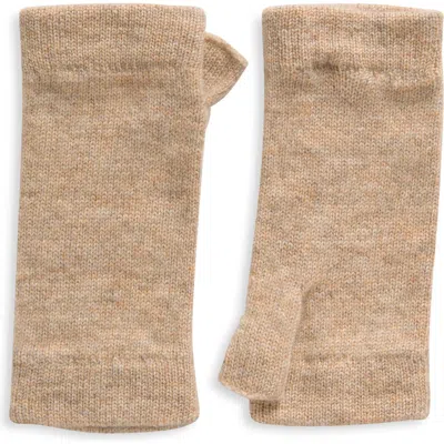 Johnstons Of Elgin Cashmere Fingerless Gloves In Oatmeal