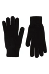 Johnstons Of Elgin Cashmere Jersey Gloves In Black