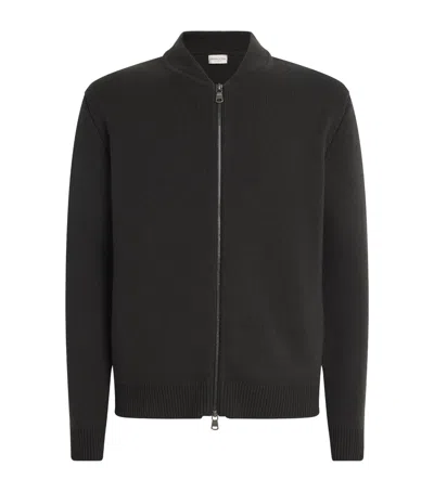 Johnstons Of Elgin Cashmere Milano-stitch Jacket In Black