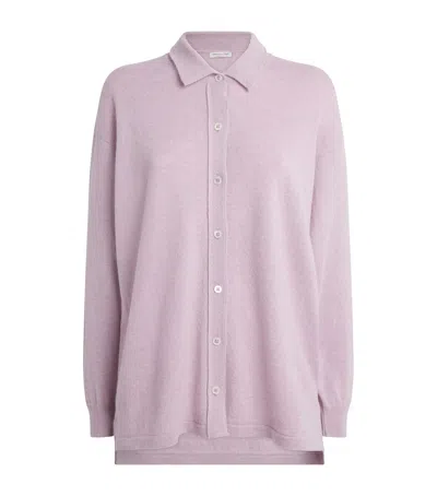 Johnstons Of Elgin Cashmere Munro Cardigan In Pink