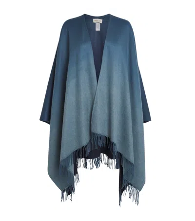Johnstons Of Elgin Cashmere Ombré Cape In Blue