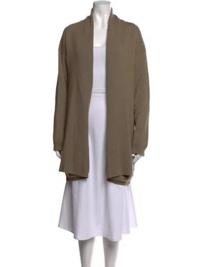 Pre-owned Johnstons Of Elgin Cashmere Open Front Sweater In Neutrals